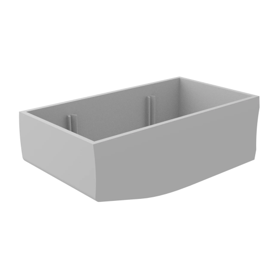 Kantelbak 90x50 zilver